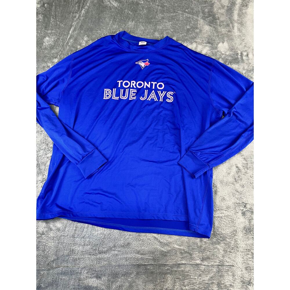Men’s Royal Blue Toronto Blue Jays Long Sleeve Shirt Size XL – Good Condition